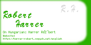 robert harrer business card